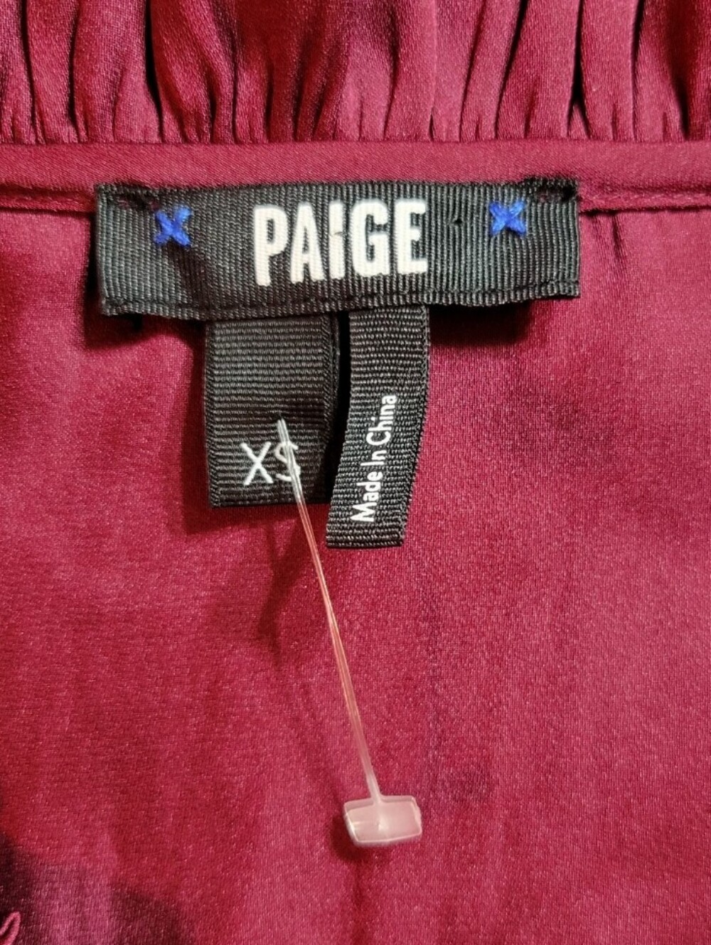 NWOT PAIGE Genie Top In Sangria Size XS - Picture 5 of 9